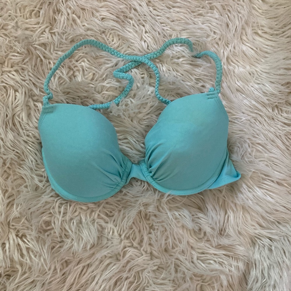 Blue bikini top.